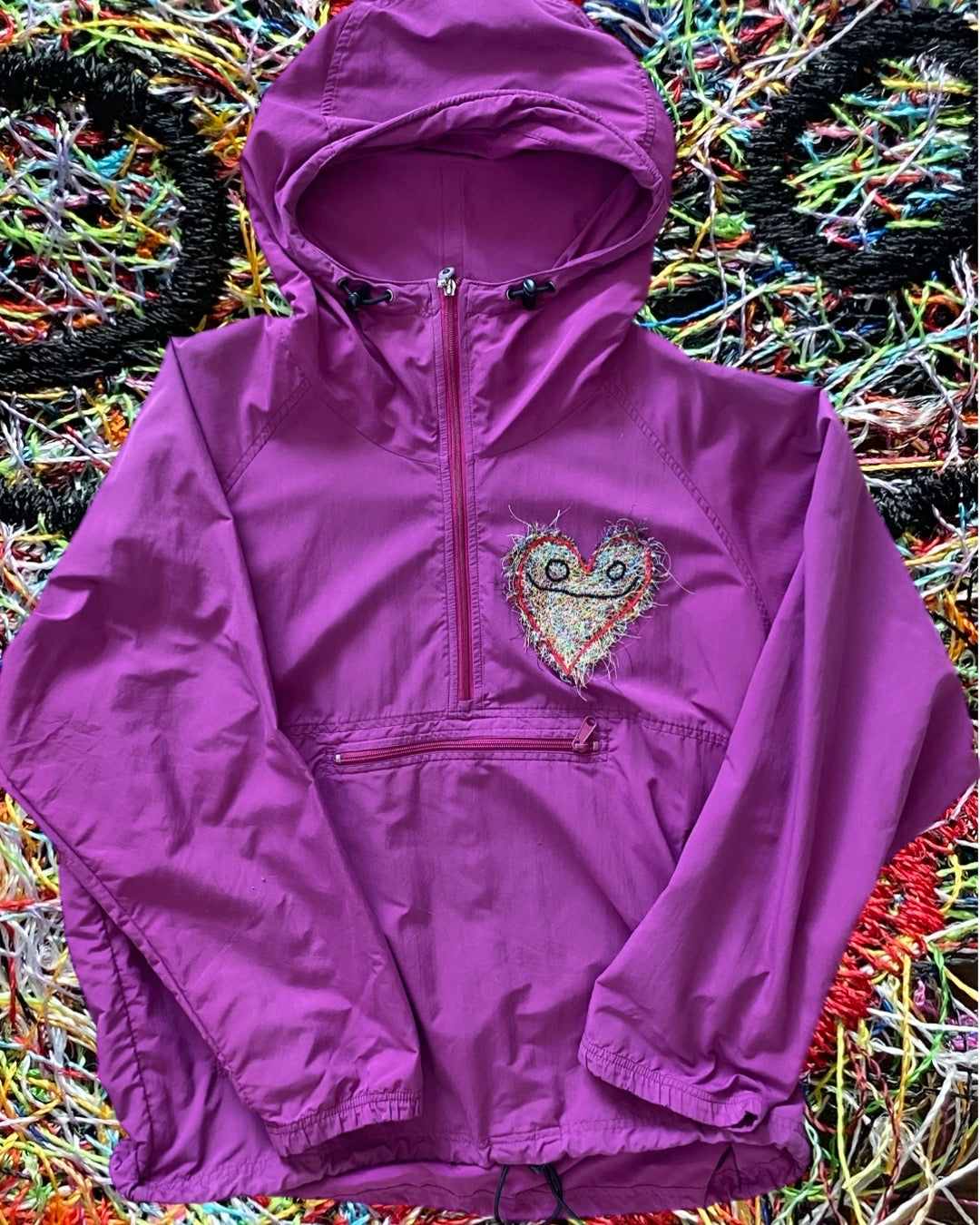 RECYCLED SCRAP THREAD HEART MONSTER JACKET
