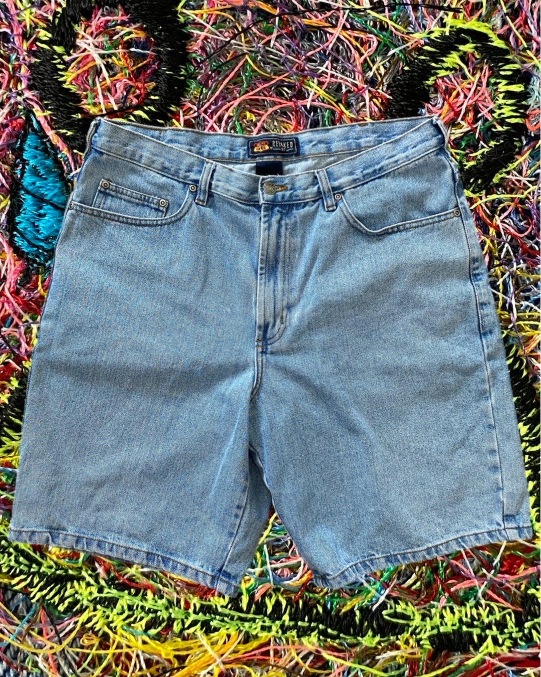 RECYCLED SCRAP THREAD SAD MONSTER SHORTS